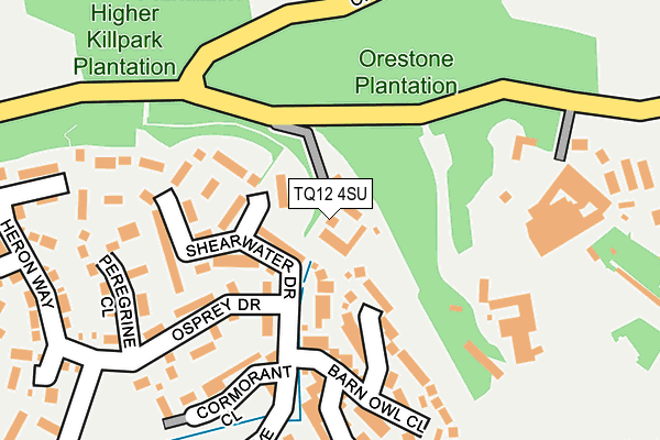 TQ12 4SU map - OS OpenMap – Local (Ordnance Survey)