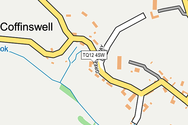 TQ12 4SW map - OS OpenMap – Local (Ordnance Survey)