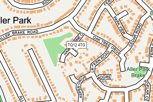 TQ12 4TG map - OS OpenMap – Local (Ordnance Survey)