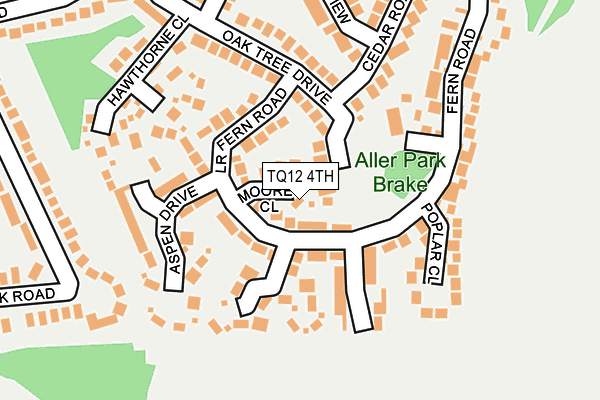 TQ12 4TH map - OS OpenMap – Local (Ordnance Survey)