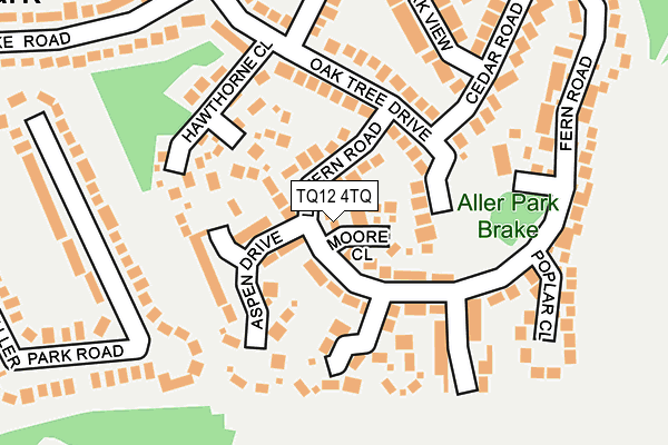 TQ12 4TQ map - OS OpenMap – Local (Ordnance Survey)