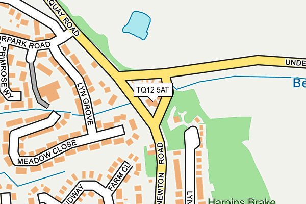 TQ12 5AT map - OS OpenMap – Local (Ordnance Survey)