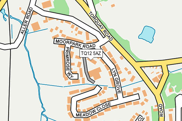 TQ12 5AZ map - OS OpenMap – Local (Ordnance Survey)