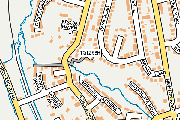 TQ12 5BH map - OS OpenMap – Local (Ordnance Survey)