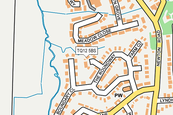 TQ12 5BS map - OS OpenMap – Local (Ordnance Survey)