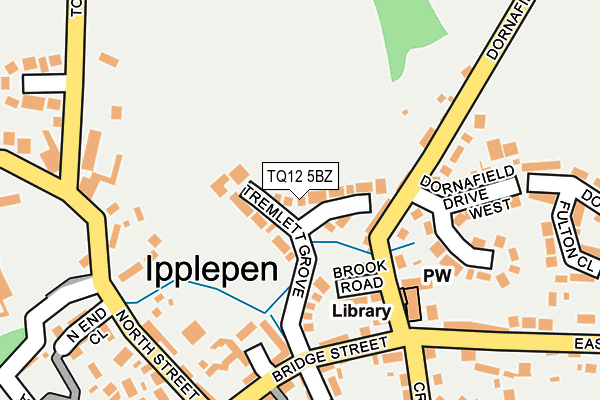 TQ12 5BZ map - OS OpenMap – Local (Ordnance Survey)