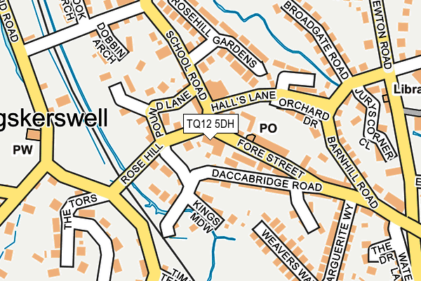 TQ12 5DH map - OS OpenMap – Local (Ordnance Survey)