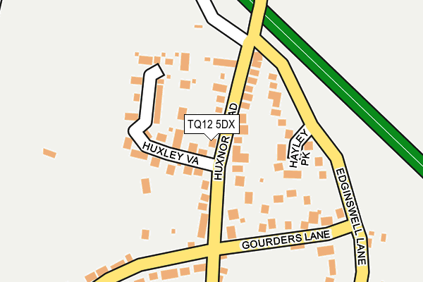 TQ12 5DX map - OS OpenMap – Local (Ordnance Survey)