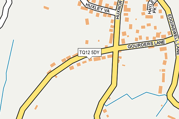 TQ12 5DY map - OS OpenMap – Local (Ordnance Survey)