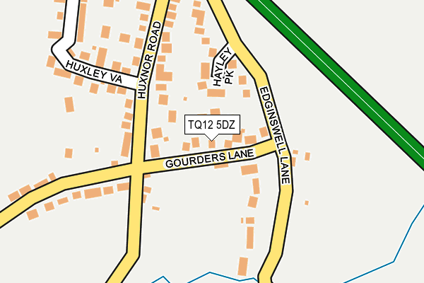 TQ12 5DZ map - OS OpenMap – Local (Ordnance Survey)