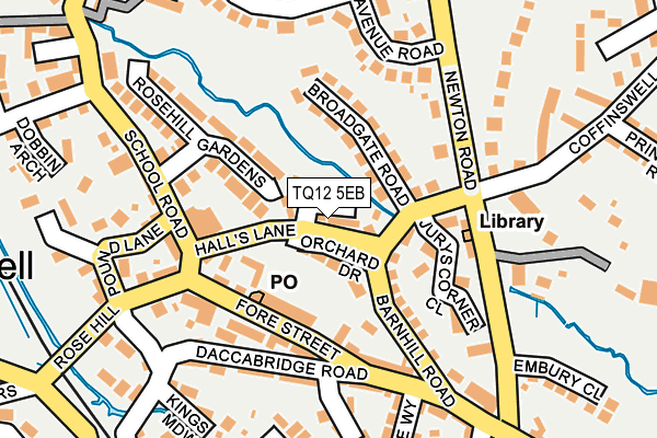TQ12 5EB map - OS OpenMap – Local (Ordnance Survey)