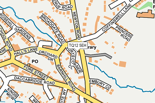 TQ12 5EH map - OS OpenMap – Local (Ordnance Survey)