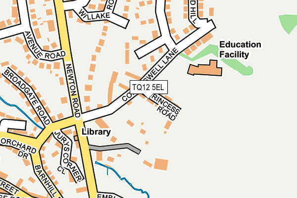 TQ12 5EL map - OS OpenMap – Local (Ordnance Survey)