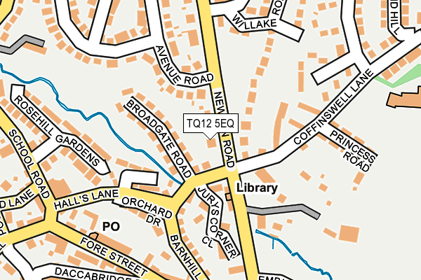 TQ12 5EQ map - OS OpenMap – Local (Ordnance Survey)