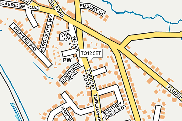 TQ12 5ET map - OS OpenMap – Local (Ordnance Survey)