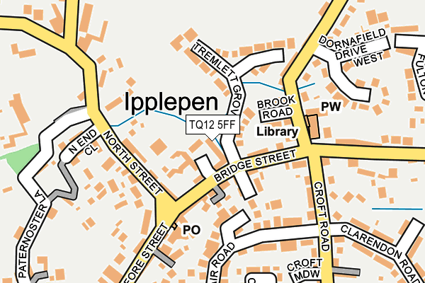 TQ12 5FF map - OS OpenMap – Local (Ordnance Survey)