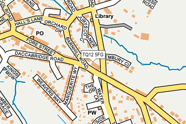 TQ12 5FG map - OS OpenMap – Local (Ordnance Survey)