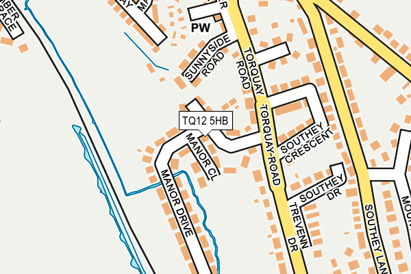 TQ12 5HB map - OS OpenMap – Local (Ordnance Survey)