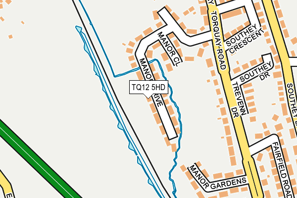 TQ12 5HD map - OS OpenMap – Local (Ordnance Survey)