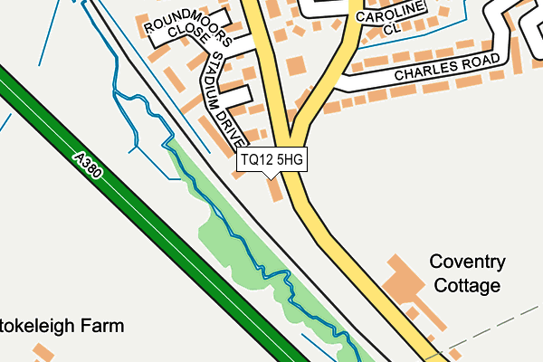 TQ12 5HG map - OS OpenMap – Local (Ordnance Survey)