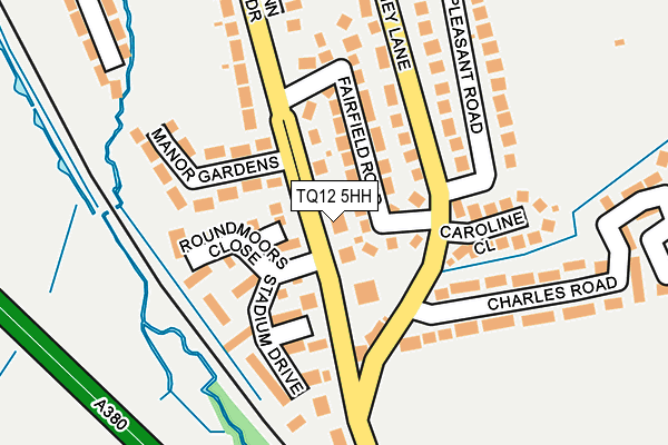 TQ12 5HH map - OS OpenMap – Local (Ordnance Survey)