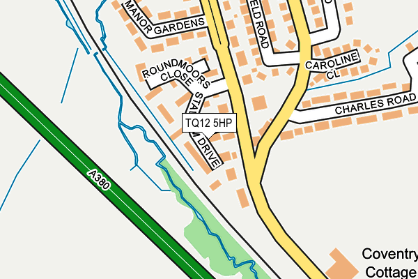 TQ12 5HP map - OS OpenMap – Local (Ordnance Survey)