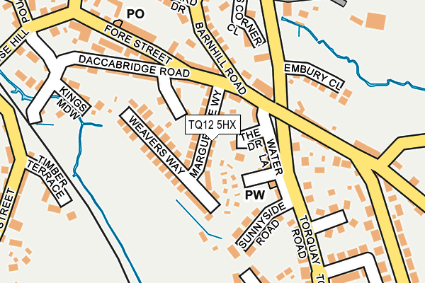 TQ12 5HX map - OS OpenMap – Local (Ordnance Survey)