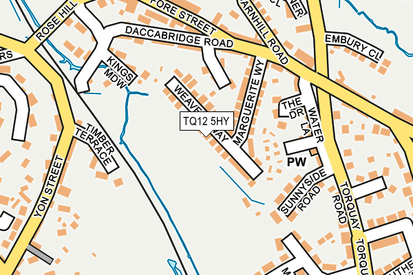 TQ12 5HY map - OS OpenMap – Local (Ordnance Survey)