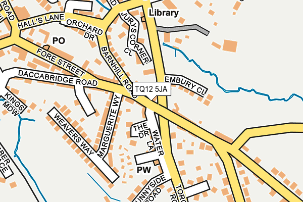 TQ12 5JA map - OS OpenMap – Local (Ordnance Survey)