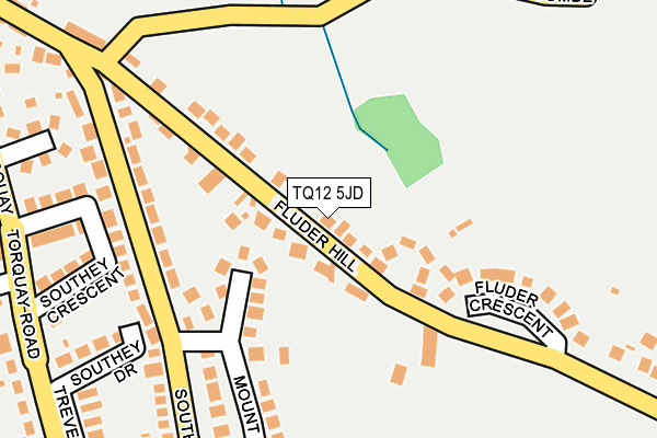 TQ12 5JD map - OS OpenMap – Local (Ordnance Survey)