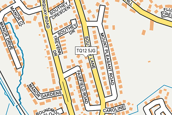 TQ12 5JG map - OS OpenMap – Local (Ordnance Survey)