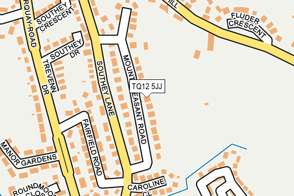 TQ12 5JJ map - OS OpenMap – Local (Ordnance Survey)