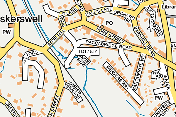 TQ12 5JY map - OS OpenMap – Local (Ordnance Survey)