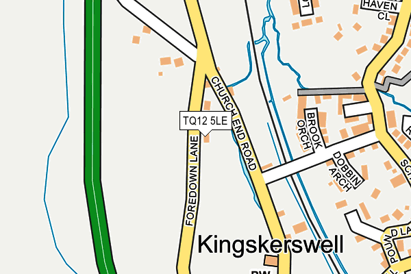 TQ12 5LE map - OS OpenMap – Local (Ordnance Survey)