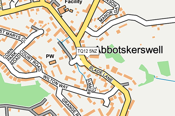 TQ12 5NZ map - OS OpenMap – Local (Ordnance Survey)