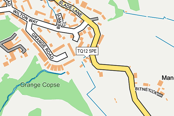 TQ12 5PE map - OS OpenMap – Local (Ordnance Survey)