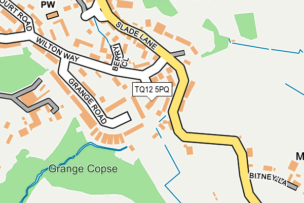 TQ12 5PQ map - OS OpenMap – Local (Ordnance Survey)