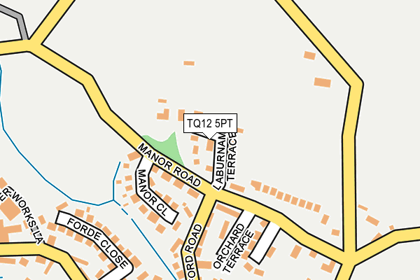 TQ12 5PT map - OS OpenMap – Local (Ordnance Survey)