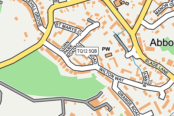 TQ12 5QB map - OS OpenMap – Local (Ordnance Survey)