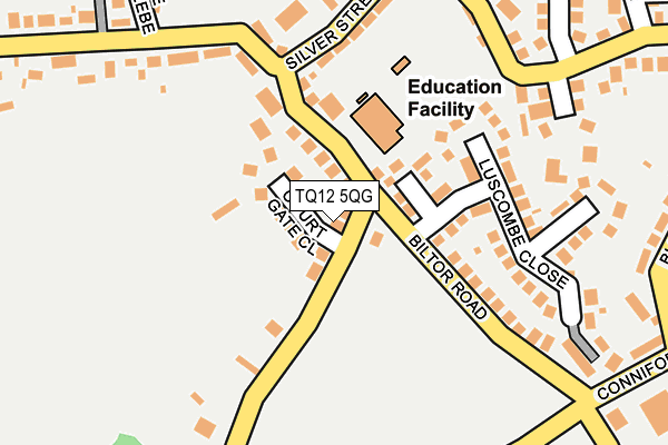 TQ12 5QG map - OS OpenMap – Local (Ordnance Survey)
