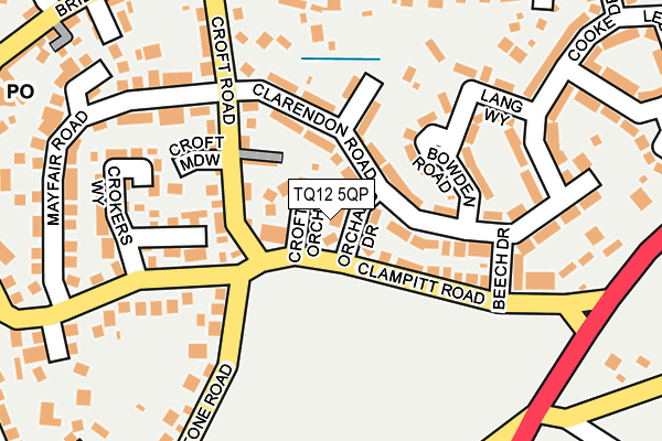 TQ12 5QP map - OS OpenMap – Local (Ordnance Survey)