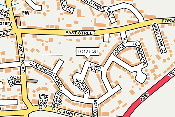 TQ12 5QU map - OS OpenMap – Local (Ordnance Survey)