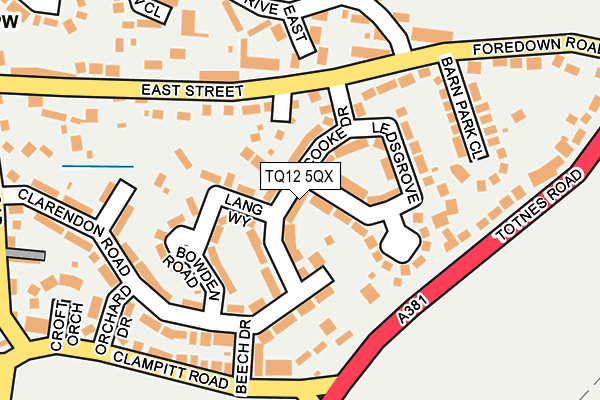 TQ12 5QX map - OS OpenMap – Local (Ordnance Survey)