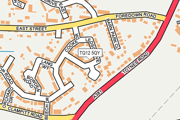 TQ12 5QY map - OS OpenMap – Local (Ordnance Survey)