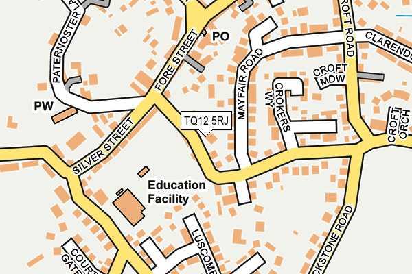 TQ12 5RJ map - OS OpenMap – Local (Ordnance Survey)
