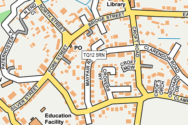 TQ12 5RN map - OS OpenMap – Local (Ordnance Survey)