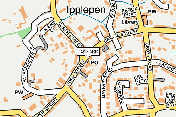 TQ12 5RR map - OS OpenMap – Local (Ordnance Survey)