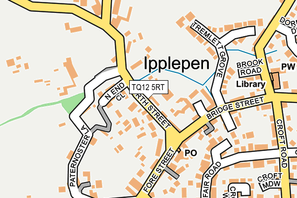 TQ12 5RT map - OS OpenMap – Local (Ordnance Survey)