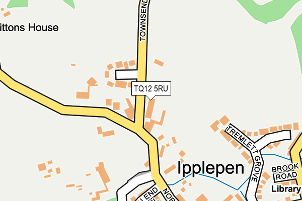 TQ12 5RU map - OS OpenMap – Local (Ordnance Survey)