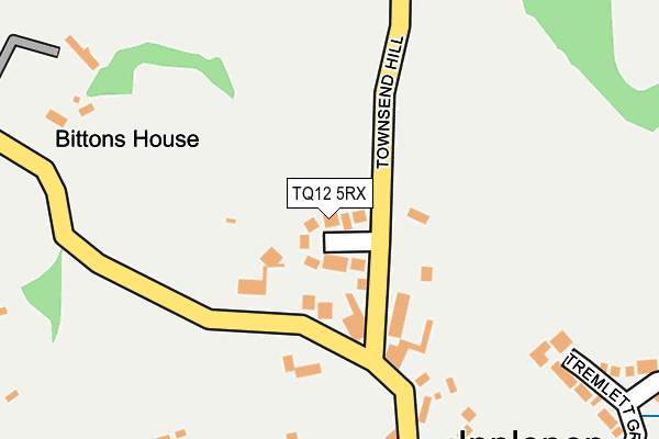 TQ12 5RX map - OS OpenMap – Local (Ordnance Survey)